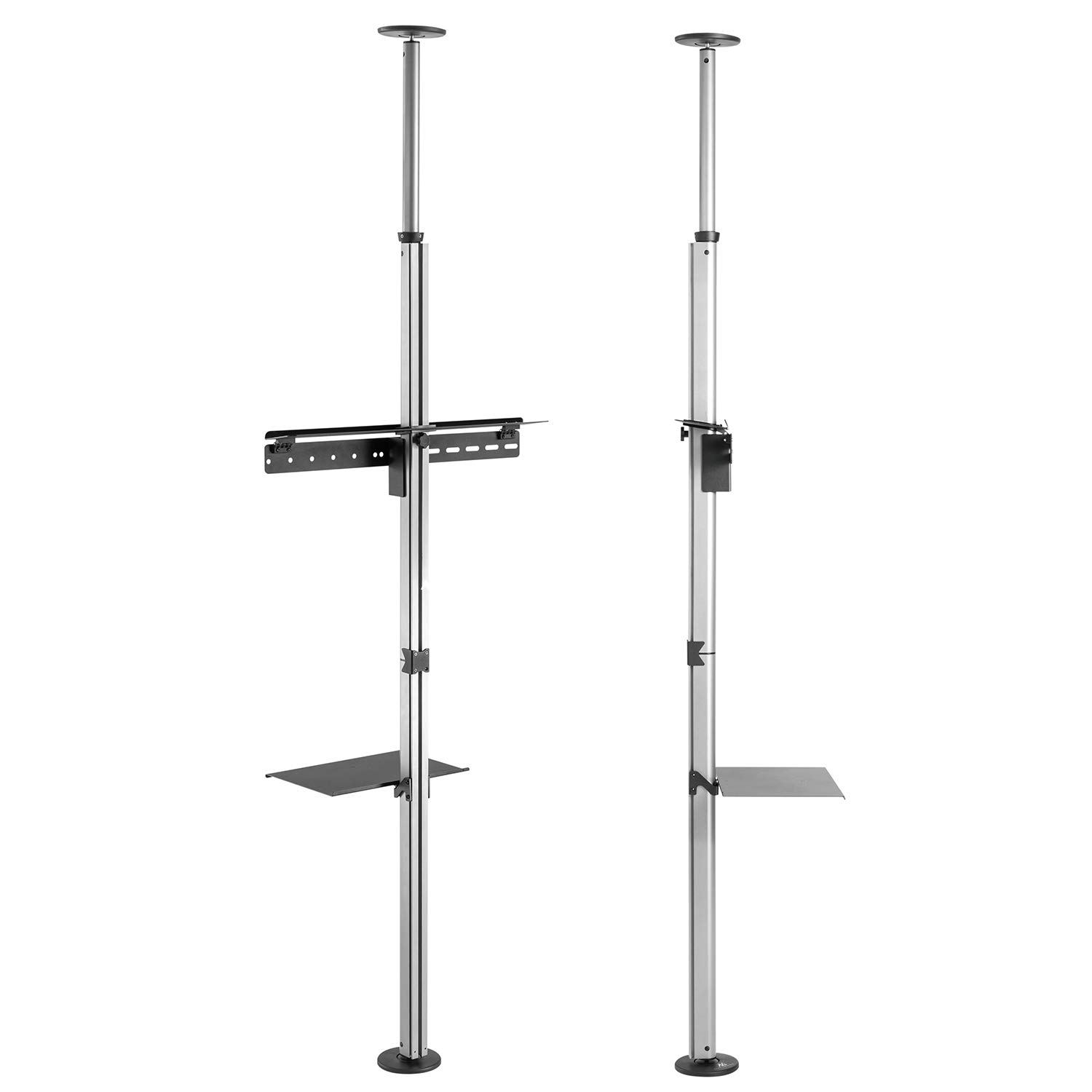 Maclean MC-791N Porta TV Telescopico Soffitto- Pavimento con mensola 37 "-70", max. 30 kg