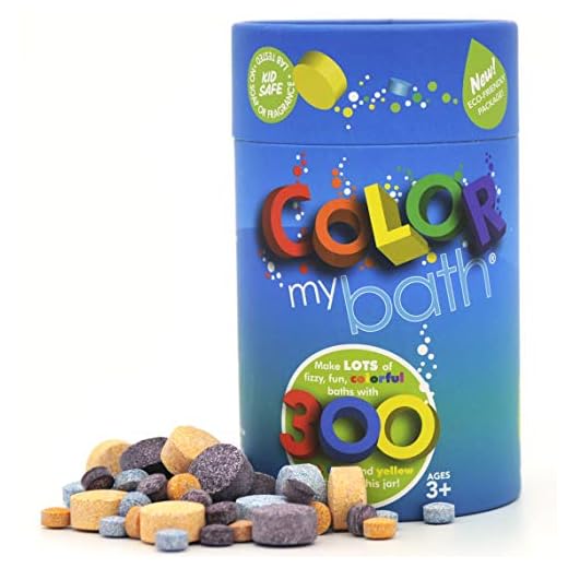 Color MyBath – Bath Color Tablets for Kids, 300 Count Jar – Color Changing, Non-Toxic, Non-Staining, Fragrance-Free – Mix Your Own Rainbow, Fun & Educational – Made in USA (1-Pack)