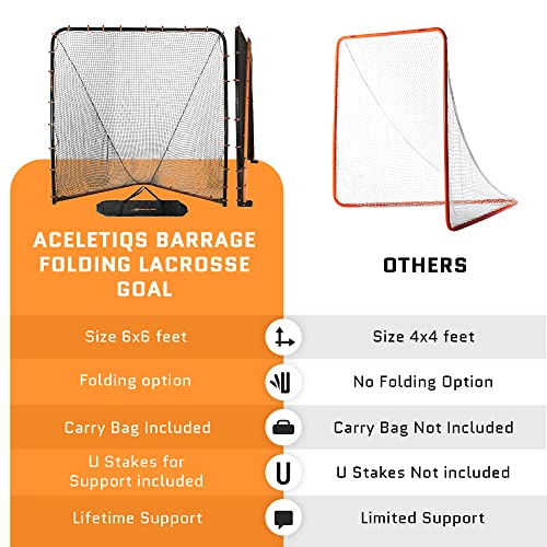 Aceletiqs BARG Lacrosse Goal Net Folding Lacrosse Net thumb #5