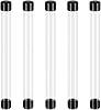 AHANDMAKER 5Pcs Clear Rigid Plastic Tubing with Caps, 12 Inch/305mm Length Round Plastic Tubing, ID 0.91Inch Portable Storage Tube Polycarbonate Tube for Incense Sticks Beads Item Storage