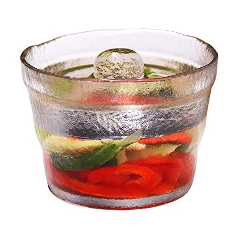 OnePine 650ml Glass Pickle Jar with Lid Fermentation jar Kimchi Cover