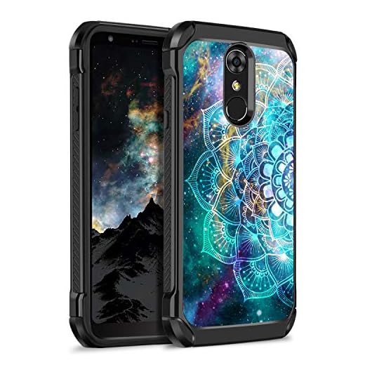 BENTOBEN Compatible with LG Stylo 4 Phone Case, LG Stylo 4 Plus Case, LG Q Stylus Case, Hybrid Soft TPU Bumper Hard PC Glow in The Dark Luminous Noctilucent Case for LG Stylo 4,Mandala in Galaxy