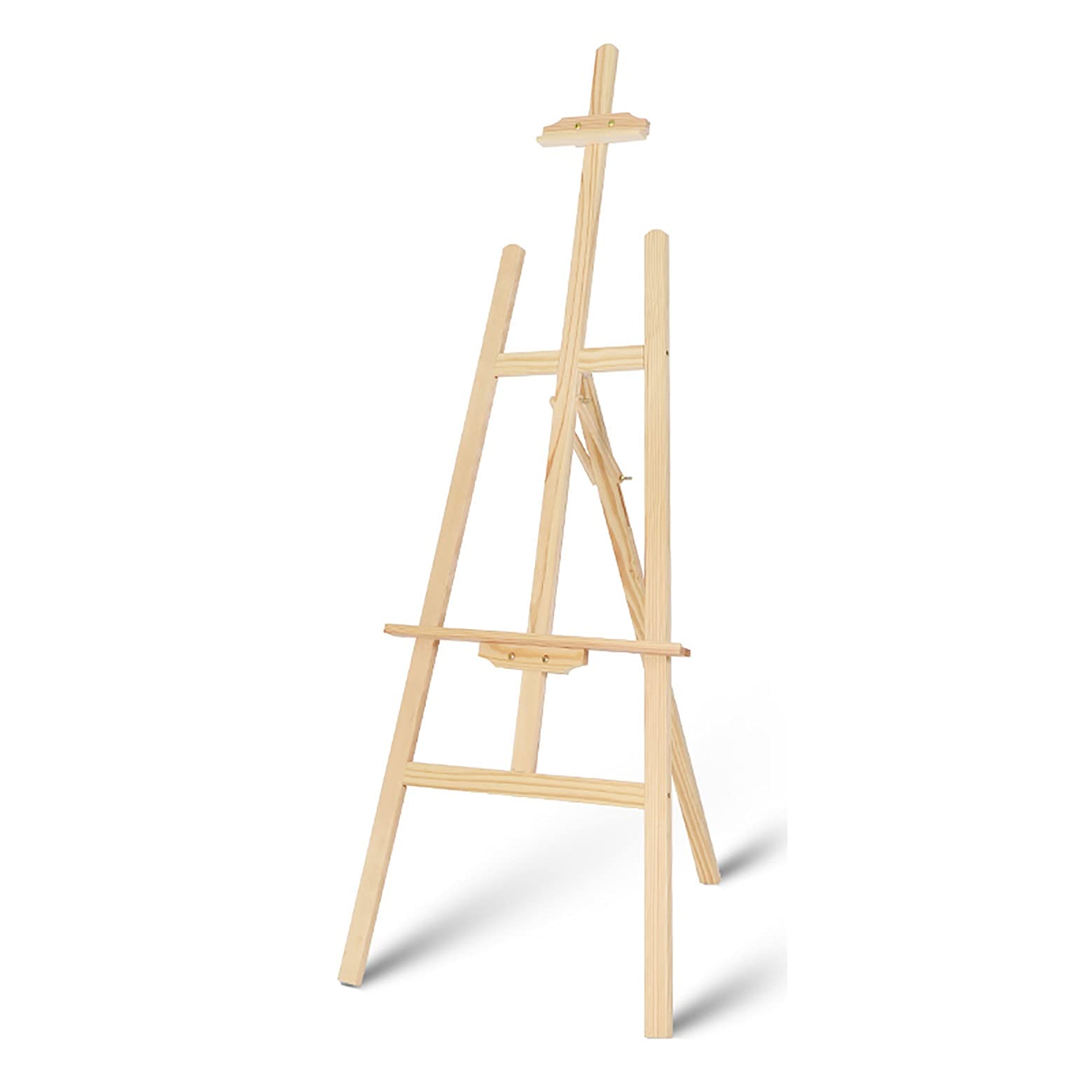 HADECOLL Strong And Durable Art Studio Easel- Adjustable Solid Wood Easel Stand- For Painting,Sketching,Display,Exhibition,And Art,Collapsible Floor Standing Students And Hobbyists,A-175Cm