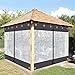 AMDHZ Tende Plastica da Esterno Trasparente Impermeabile con Porta A Cerniera 0,5mm Pannelli Laterali per Gazebo per Gazebo, Veranda, Terrazza (Color : Clear Gray with Zipper, Size : 1.90x2.20m)