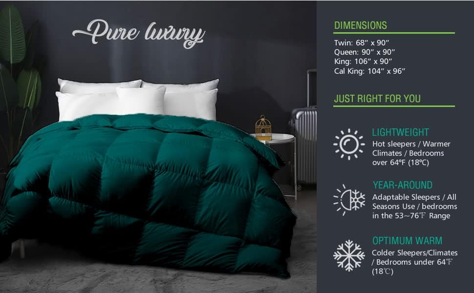 Miniatura 2 de Baffle Box - Edredón alternativo de plumón para todas las estaciones, tamaño matrimonialqueen, plisado, relleno de edredón alternativo con pestañas