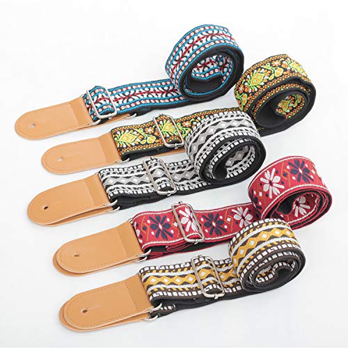 Rufun Sangle de Guitare Rétro Adjustable Broderie Vintage Accessoire Longeur Réglable pour Basse Guitare Électrique… - Les Beatles, Paul McCartney, John Lennon, RIngo Starr, George Harrison Rufun Sangle de Guitare Rétro Adjustable Broderie Vintage Accessoire Longeur Réglable pour Basse Guitare Électrique… – Image 8
