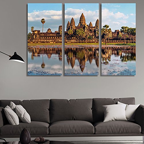 Canvas Print Wall Art - Ancient Khmer Architecture, Angkor Wat, Cambodia- Home Decoration , Prints on canvas in High Definition, Framed and Stretched Ready to Hang