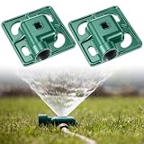Baquler 2 Pack Stationary Spot Sprinkler 900 Sqft Cast Iron Metal Square Yard Sprinkler Reliable Metal for Small Areas Lawn Garden Yard Outdoor Irrigation System