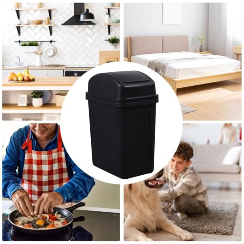 Cubo de basura de cocina de 13 galones con tapa oscilante 4
