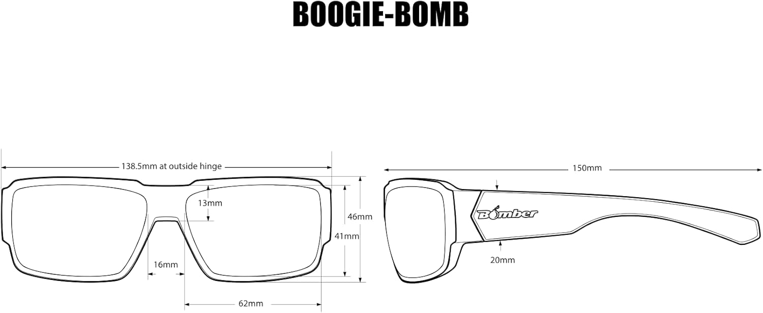 BOMBER Blue Mirror Polarized Safety Glasses-Sunglasses for Men, Matte Black Frame, ANSI z87+ Compliant, 100% UV Protection, Non-Slip Foam Lining for Comfort fitment style: Men