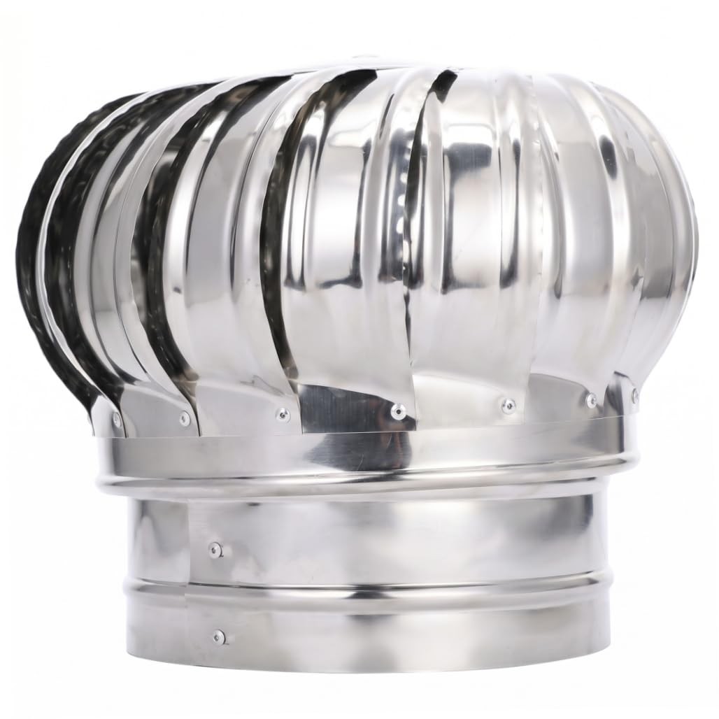 Turbine Roof Vent, Stainless Steel Ventilator – Roof Vent for Shipping Containers, 5.91 Inch
