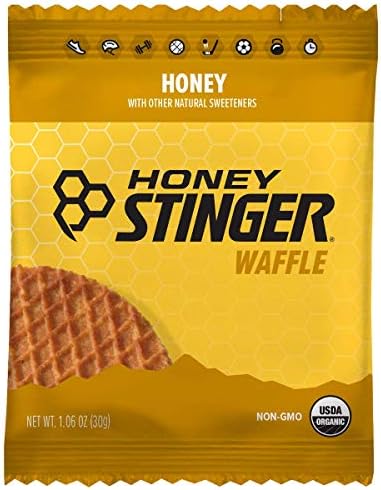 Honey Stinger Organic Honey Waffle | Energy Stroopwafel for Exercise, Endurance and Performance | Sports Nutrition for Home & Gym, Pre and Post Workout | Box of 16 Waffles, 16.96 Ounce (Pack of 16)