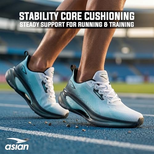 Image of ASIAN Navigator-01 Running Shoes for Men | Mega Pillow Sole Technology, Fish Yarn Breathable Upper, Arch Support Cushion, Lightweight & Comfortable Sports Sneakers for Boys