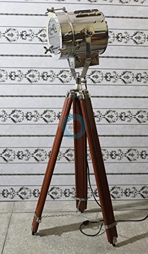Rynass Spotlight Floor Lamp Tripod Stand Hollywood Floor Lamp For Living Room Bedroom, Vintage Spotlight Reading Lamp，Nautical Searchlight Floor Lamp For Office, Cinema, #TOP3