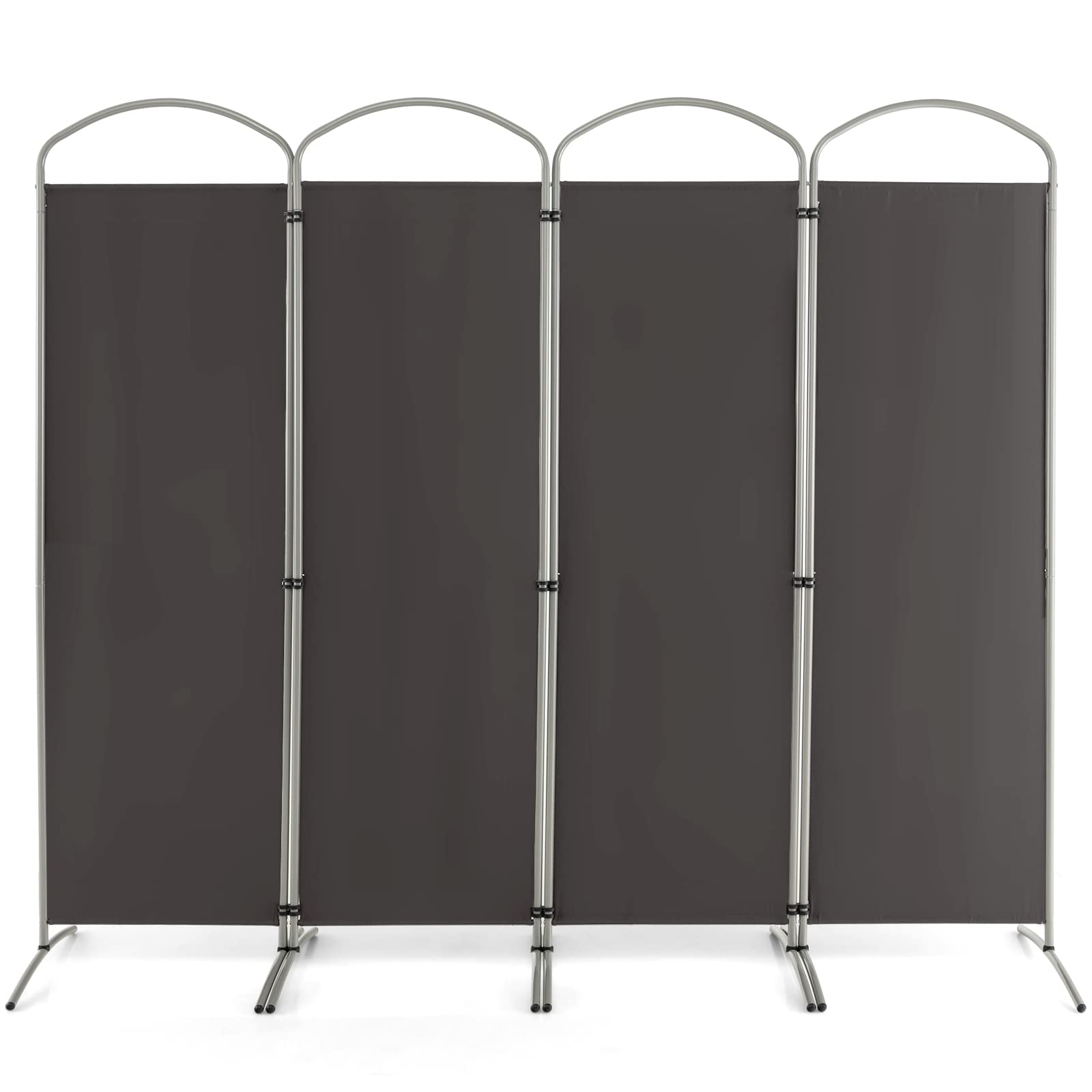 パーティション 部屋仕切り 4連 幅221cm 高さ188cm　ブラウン Amazon｜COSTWAY パーテーション 間仕切り 幅221cm 高さ188cm
