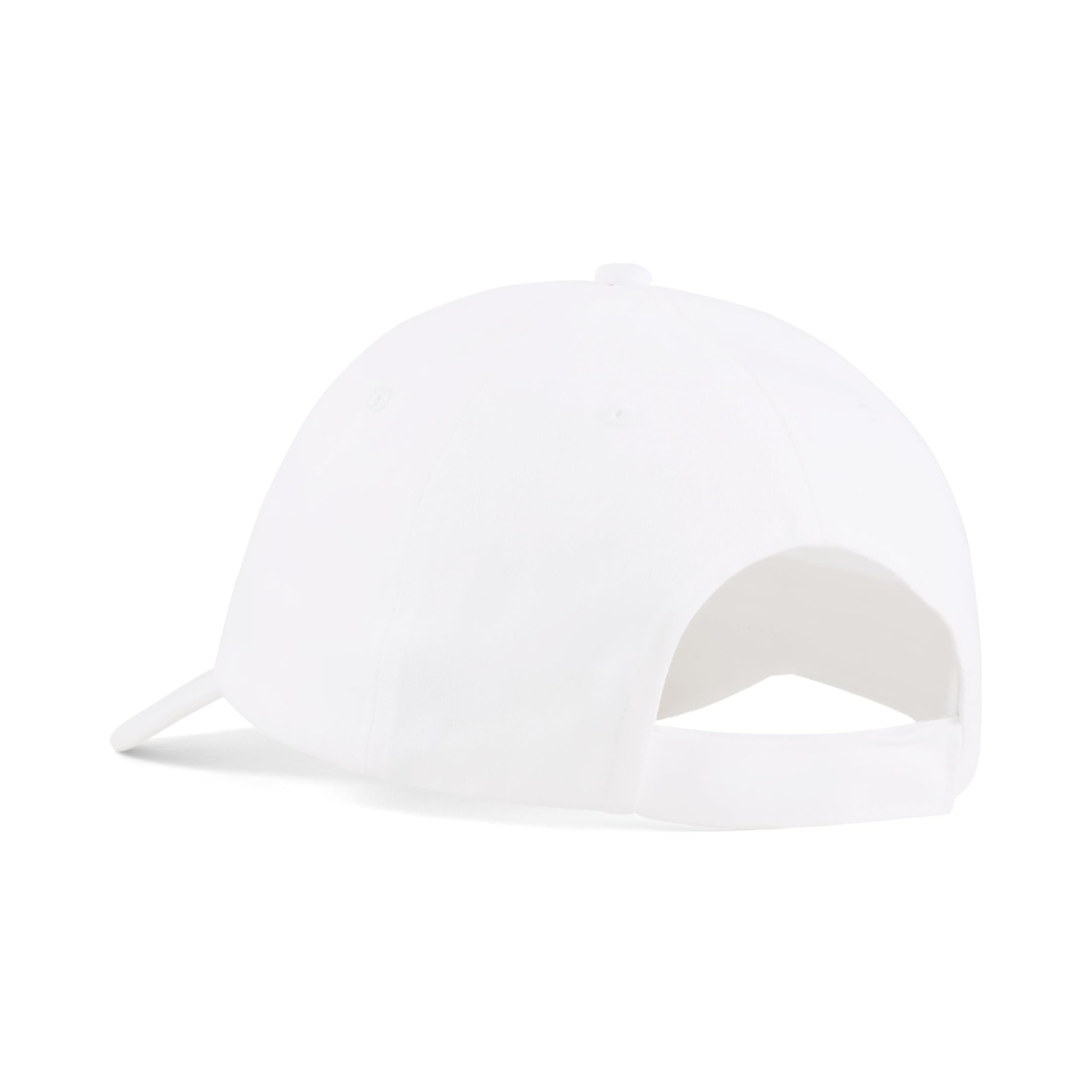 Detalle del logo bordado de Puma en la parte frontal de la gorra ESS Cat BB Cap.