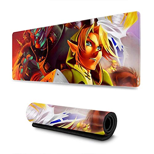 LFLLFLLFL XXL Mousepad, Gaming Mauspad Anime Die Legende von Zelda wasserdichte Optimale Gleitfläche Anti Rutsch Gaming Matte Verbessert Präzision und Geschwindigkeit 800X300X3 mm Cover
