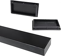 Muzata Universal Handrail End Caps 2-Pack Black Nylon for HT10 HT14 Stainless Steel Railings - Easy DIY Protection