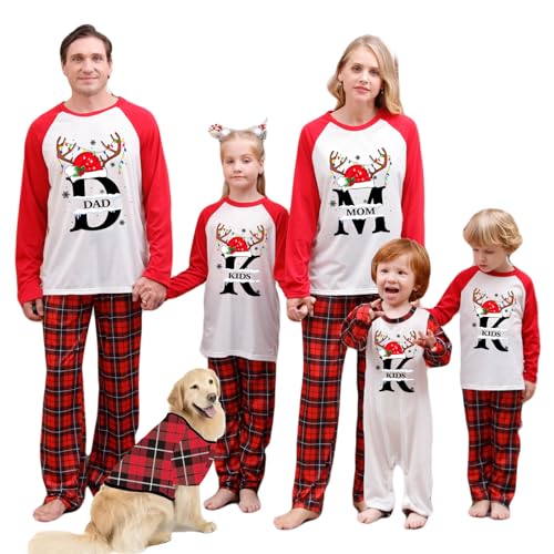 Christmas Family Matching Pajamas Sets - Pjs Sleepwear Outfits for Holiday Xmas Party (Men, L, #006)