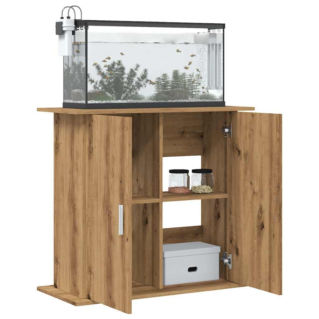 Aquariumständer Artisan-Eiche 81x36x73 cm Holzwerkstoff, Aquarium Unterschrank, Aquarium Schrank, Aquariumschrank, Aquarium Tisch, Aquarium Stands - 857279