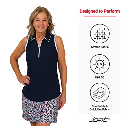 Jofit Apparel Women's Athletic Clothing Racerback Polo For Golf & Tennis, Size Small, Midnight #TOP2