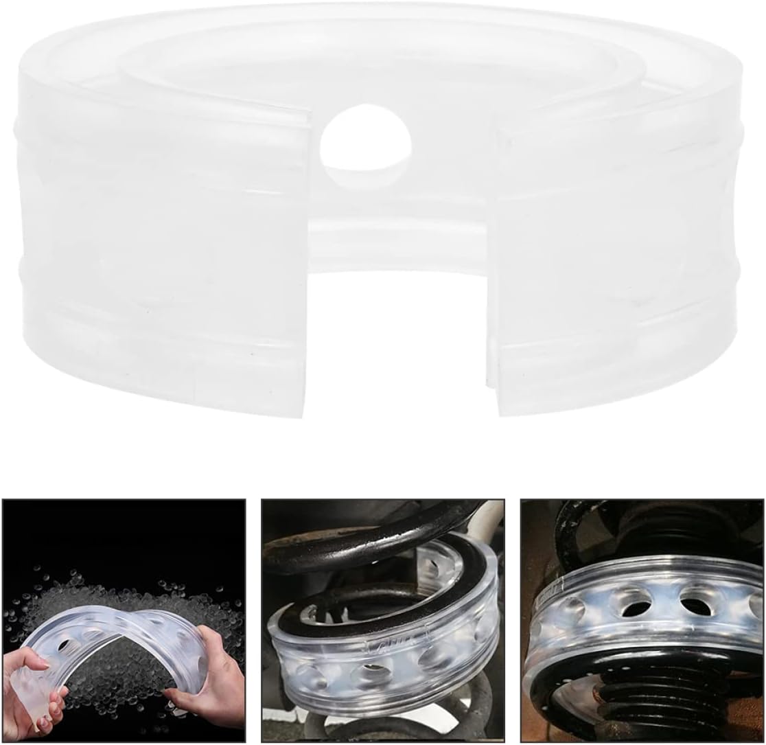 Luxshiny 1pc Transparent Spring Bumper Buffer for Cars Driving Stability Comfort and Protect Damping System from Road Impact