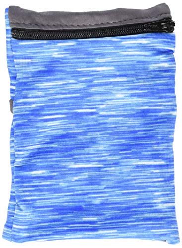 Sprigs Unisex Banjees 2 Pocket Wrist Wallet For Travel, Running, & Hiking, Blue Melange/Gray, One Size Fits Most #TOP1