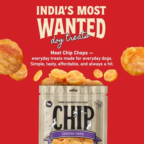 Image of Chip Chops Chicken Chips Coins Dog Treat,are an Excellent Source of Protein and Low in Fat, Providing a Healthy Snack Option for Your Dog, 250g (Pack of 3)