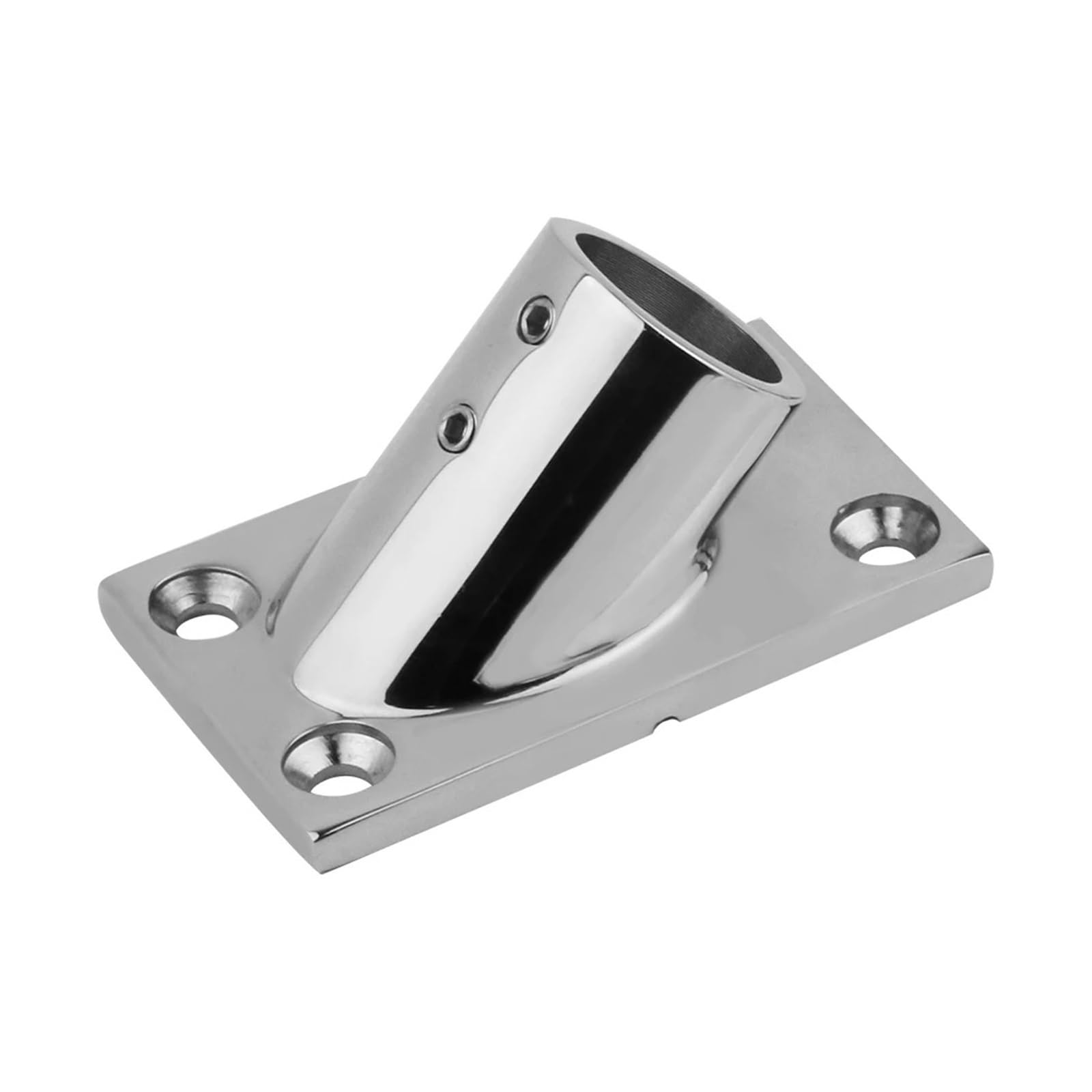 Mtmxalbbr One Color 45° Boat 316 Stainless Steel Rectangular Base Tube Pipe Marine Fitting Handrail Accessories Hardware(22Mm)