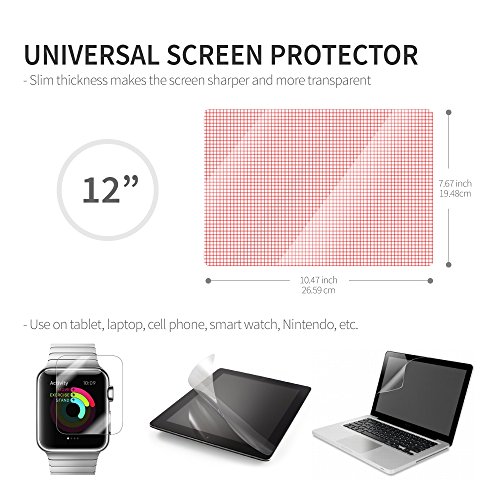 Red Shield 4335303332 Universal Screen Protector 13 Inch For Tablet, Set Of 3, Smartphone Smartwatch Gaming Device & Gps, High Definition Crystal Clear Anti-Scratch Anti-Fingerprint Film thumb #1