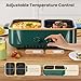 2-in-1 Electric Hot Pot and Grill Combo,1000W Dual Temper Control, Fast Heating - Indoor Cooking Appliance for BBQ, Steaks, Noodles & More - Suitable for Up to 4 People (Dark green)