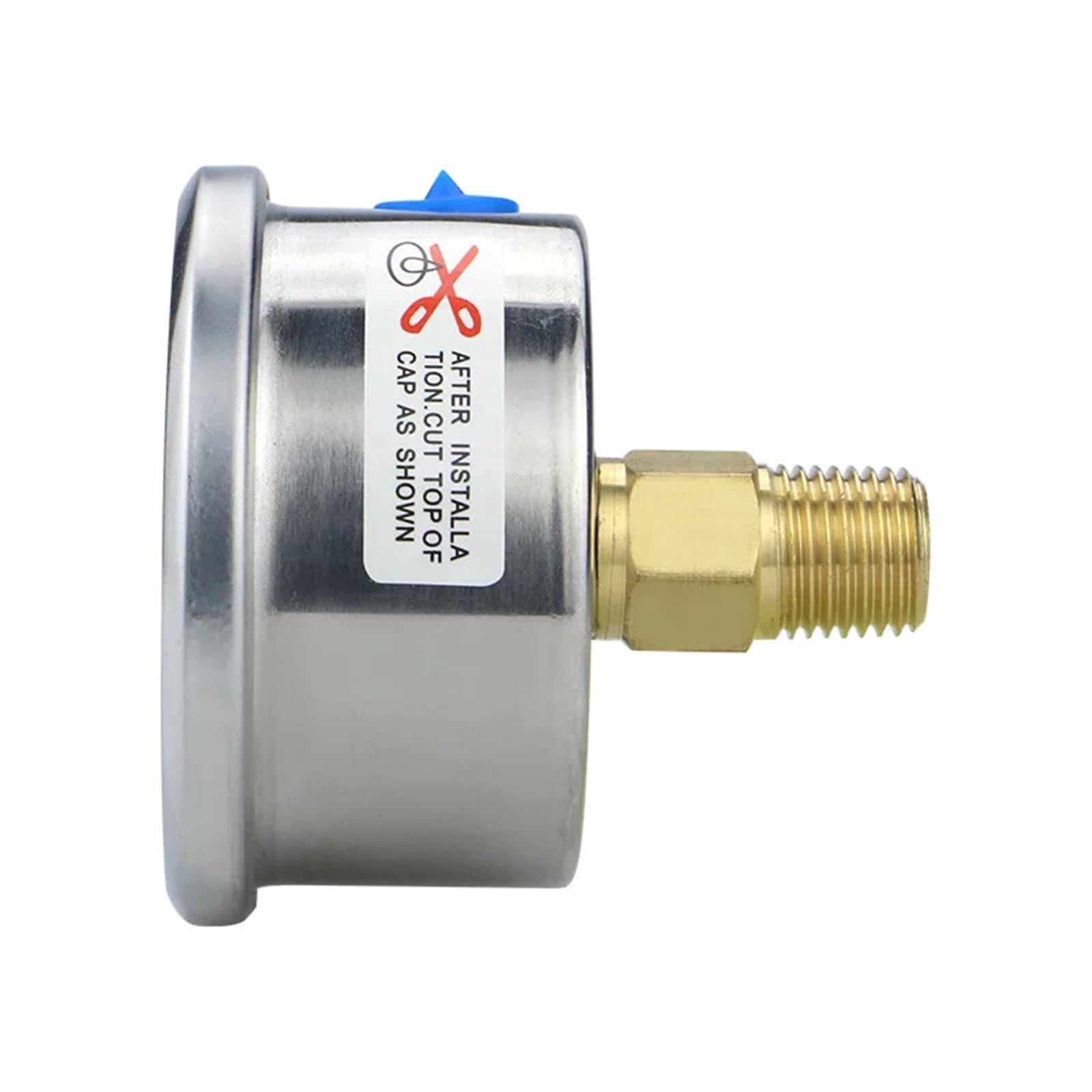 Manómetro de presión de agua y gas con llenado de glicerina, 50 mm, precisión 2,5%, conexión trasera, for calderas y cafeteras.(M10-1 With oil,-1-0bar)