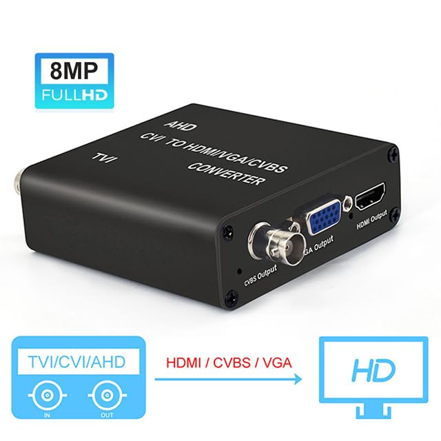 Amazon.com: Video Converter 4K TVI/AHD/CVI to HDMI/CVBS/VGA