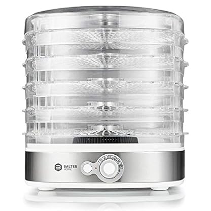 Balter Seco Dörrgerät 380 W mit Temperaturregler von 35-70°C 5 höhenverstellbare Etagen Dörrautomat Dörrgerät Obsttrockner Dörrapparat Temperatureinstellung BPA Frei – Bild 4