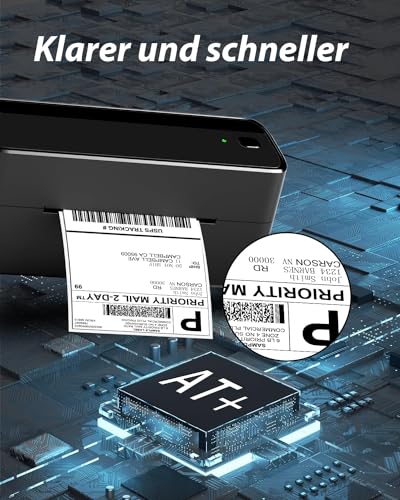 Phomemo DHL Etikettendrucker 4x6, Bluetooth Thermodrucker, Versandetiketten Drucker Label Printer, Kompatibel mit Amazon, Etsy, Shopify, DHL, UPS, FedEx, Royal Mail, USB & Bluetooth Verbindung