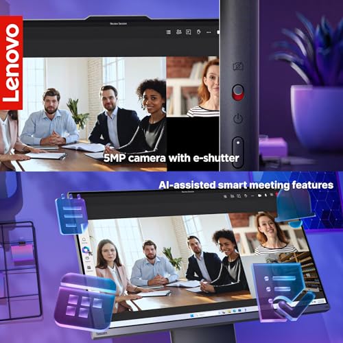 Image of Lenovo ThinkCentre Neo50a Gen 5 All-in-One Business Desktop PC | 24 inch FHD IPS Display | Intel Core i5-13420H | 16GB DDR5 RAM | 512GB SSD | 5MP AI Webcam | HDMI in&Out | Copilot AI | Windows 11 Pro