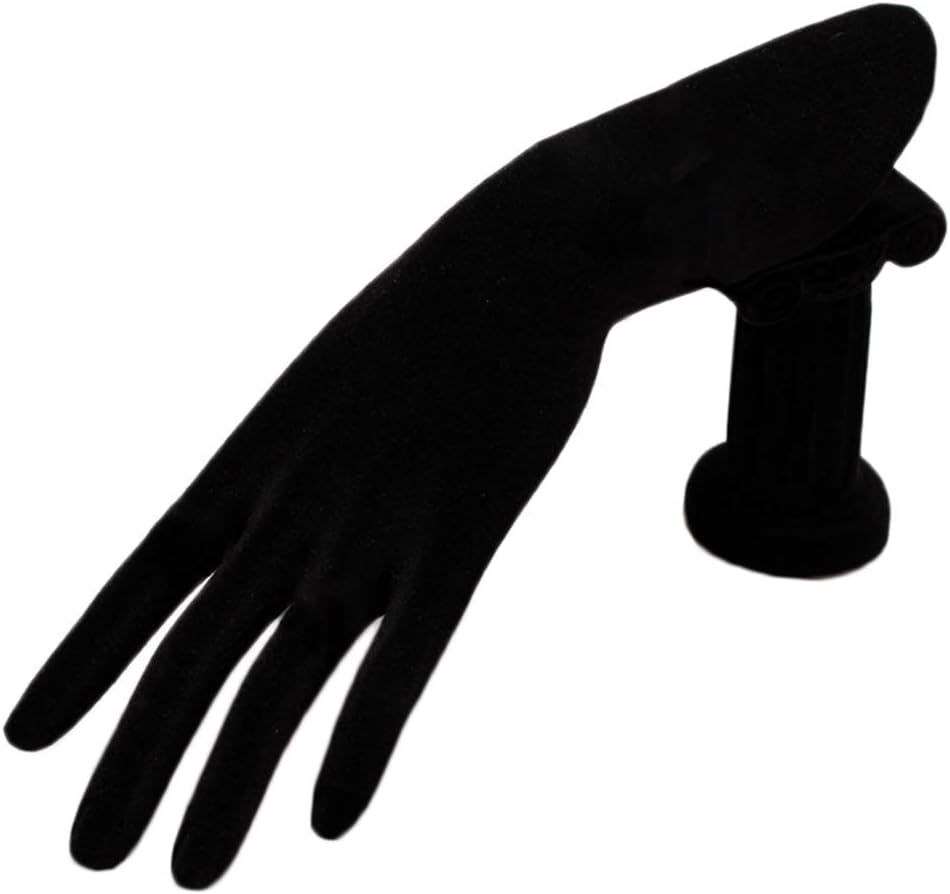 Bonarty Female Mannequin Hand Jewelry Rack Bracelet Ring Display Organizer Stand - Black Velvet