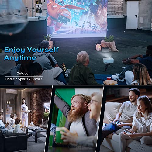 Yefound Q5 Mini Projector, ondersteuning 1080P Full HD, 6500 lumen, draagbare overheadprojector, multimedia home theater, compatibel met HD, USB, TV Stick, AV, PS4 - Image 6