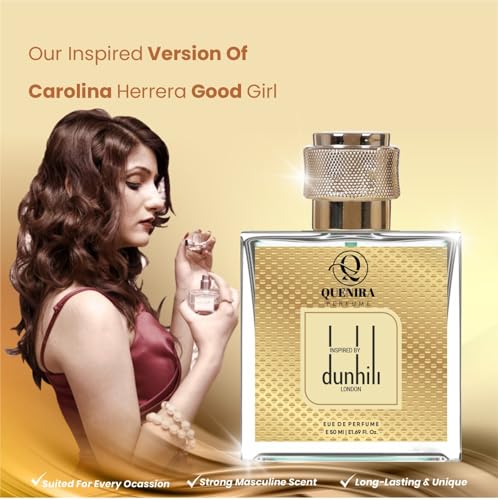 Image of QUENIRA Luxury Perfume for Men & Unisex | Inspired by the Iconic Dunhill London Fragrance | Strong Spicy Long-Lasting Eau De Parfum | Premium 50ml Bottle