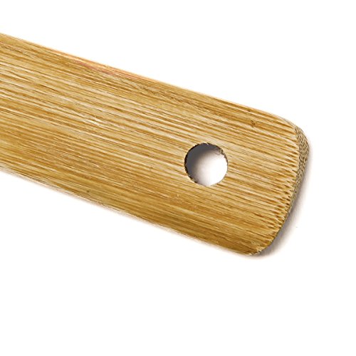 Foto von Relaxdays Küchenhelfer Set Bambus 7-teilig 30 cm lang als Kochlöffel Set aus Holzlöffel Pfannenwender (je 2) und Salatzange Gabel mit Halter bzw. Ständer für Kochbesteck als Küchenutensilien, natur