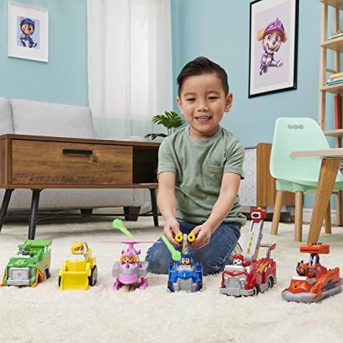 PAW PATROL, Rescue Knights Rubble Transforming Toy Car with Collectible Action Figure, Kids Toys for Ages 3 and up