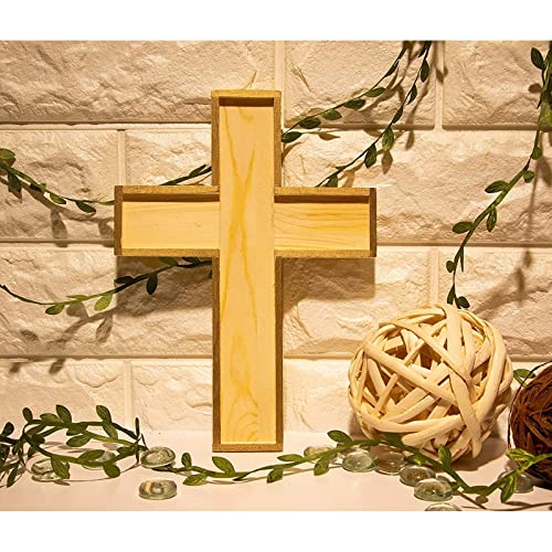 12 Pack Unfinished Wooden Cross Cutouts For Church, Sunday School Crafts, Diy Home Wall Decor (8.9 X 6.5 In) #TOP1