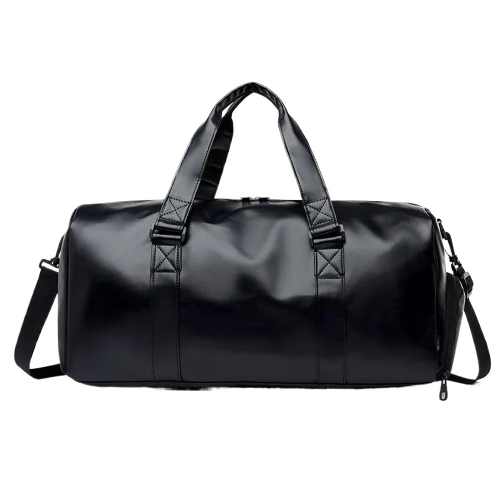 Große Leder-Fitness-Umhängetasche für Herren Große Kapazität Reise Schultertasche Männer Frauen Weiche Leder Handtasche Sport Fitness Tasche(Color 2)