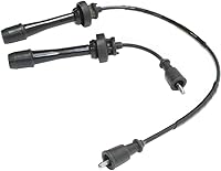 Vista 5 de Para Mazda Protege - Cable de bujía (2001, 2002, 2003), acabado negro, 0.197 in, 4 cilindros, 2,0 l