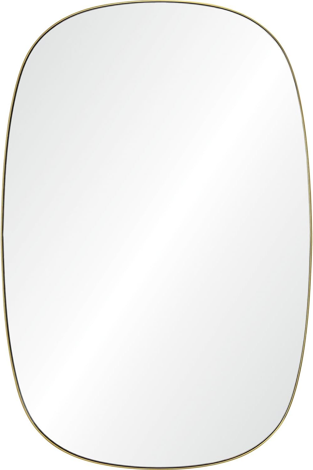 HomeStock Oval Wall Mirror - 36x24 Inch Decorative Mirror with Brass Frame - Modern Vanity Mirror for Bathroom, Living Room