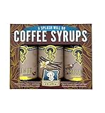 Portland Syrups Coffee Gift Set – Premium Syrups for Lattes, Espresso, Iced Coffee, and More – Organic Ingredients, Low Sugar, Perfect for Home Brews or Gifting – Box of Three 3.4oz Bottles