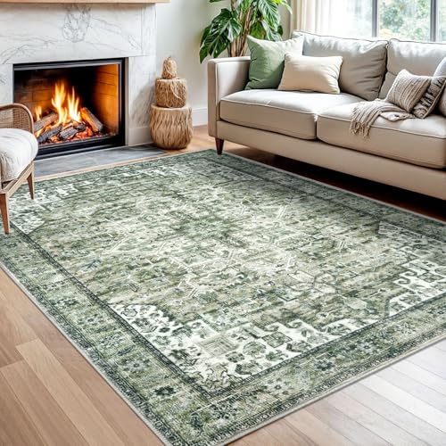 SIILOOM 5x7 Washable Area Rug, Non Slip Indoor Mat for Bedroom Living Room by SIILOOM - Used condition - US$55.64