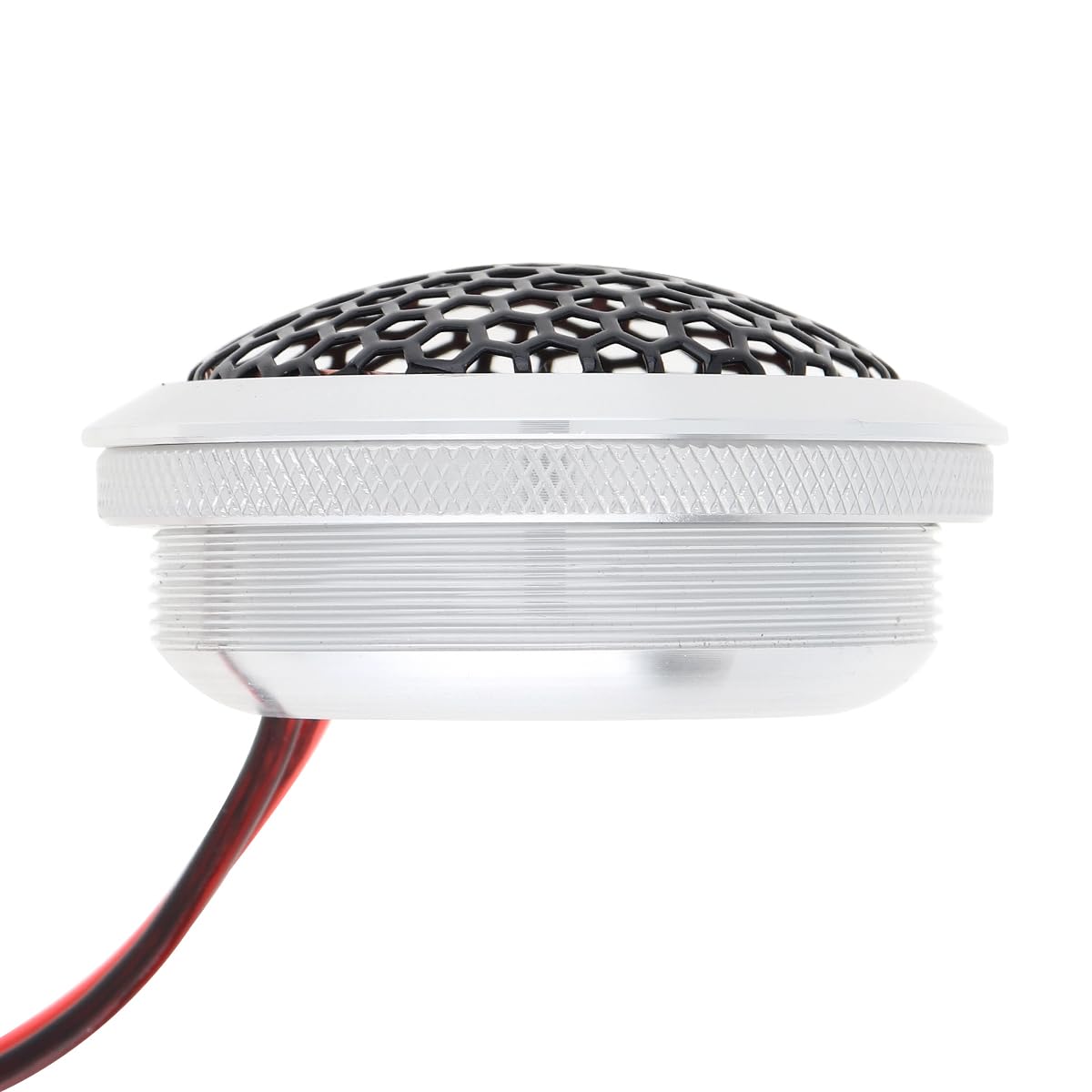 Tweeters de cúpula de seda, 2 unidades de 1.5 pulgadas 250 W T25 de aleación de aluminio de alta eficiencia Mini altavoces para sistema de audio de coche, color plateado