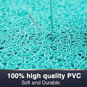 Asvin Soft Textured Bath, Shower, Tub Mat, 47x16 Inch, Phthalate Free, Non Slip Comfort Bathtub Mats with Drain, PVC Loofah Bathroom Mats for Wet Areas, Quick Drying