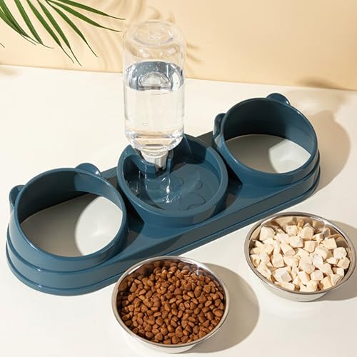 Katzennapf- Erhöhter Wassernapf für Hunde und Katzen, Futterspender, rutschfeste Station, Wasser- Futterstation, perfekt für Kleintiere oder Haustiere, zum Füttern zu Hause oder im Freien, 5-9